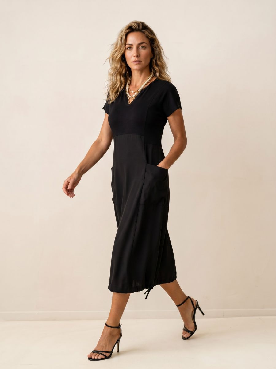 שמלה מ2 בדים