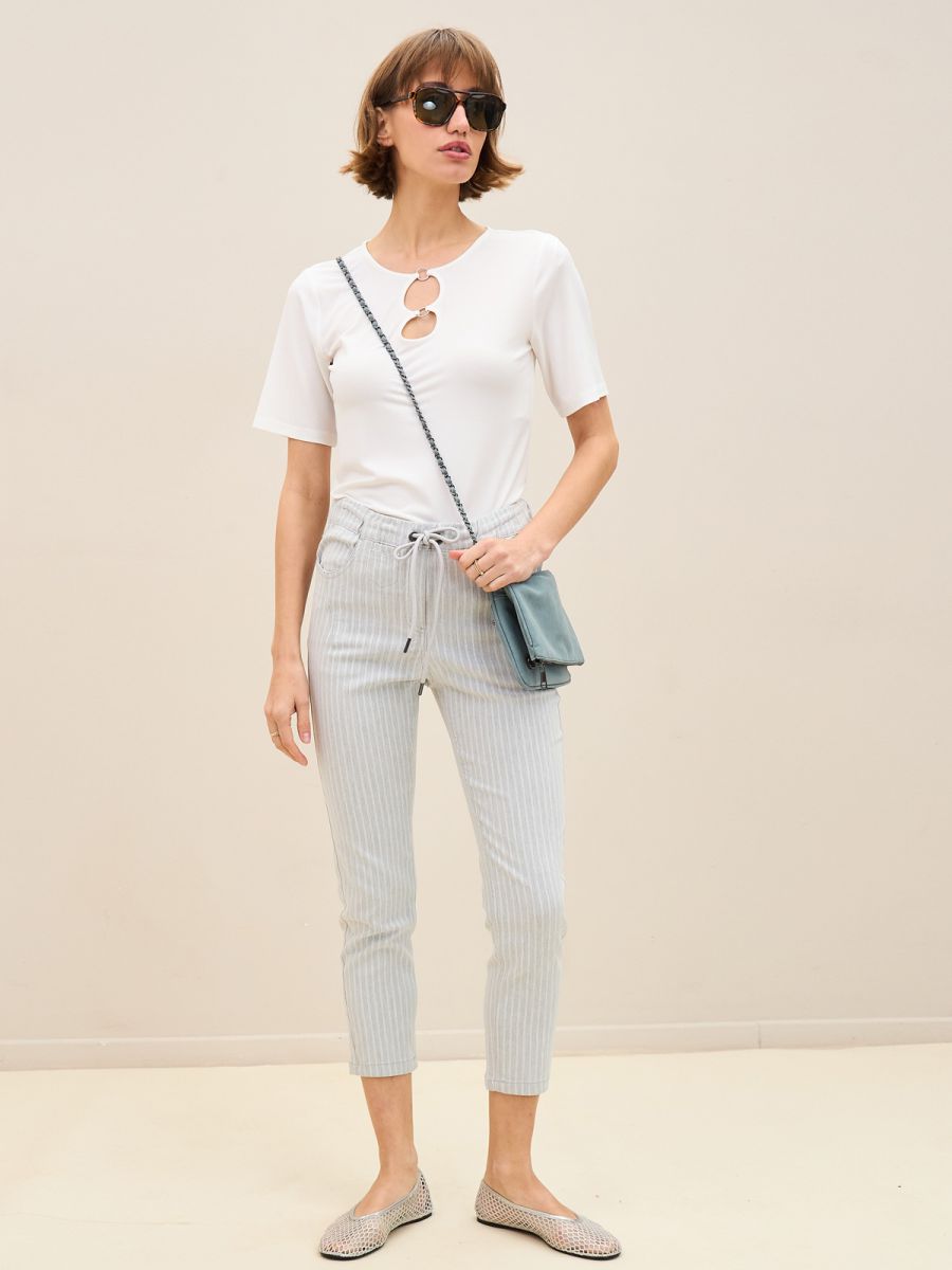 מכנסי דריל7/8 פסים  LBC