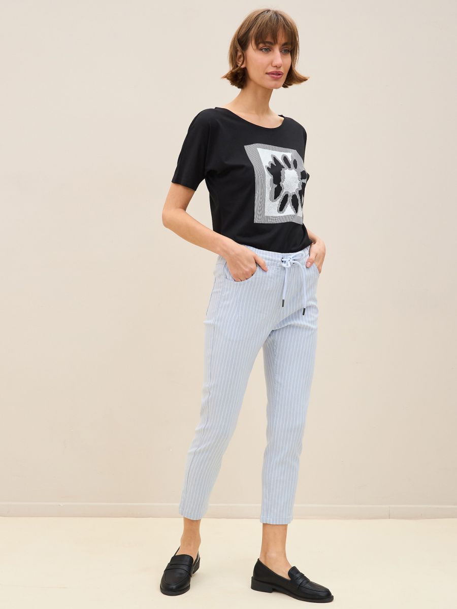 מכנסי דריל7/8 פסים  LBC