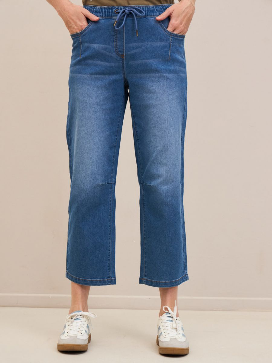 מכנס ג’ינס 7/8 גומי פרומ