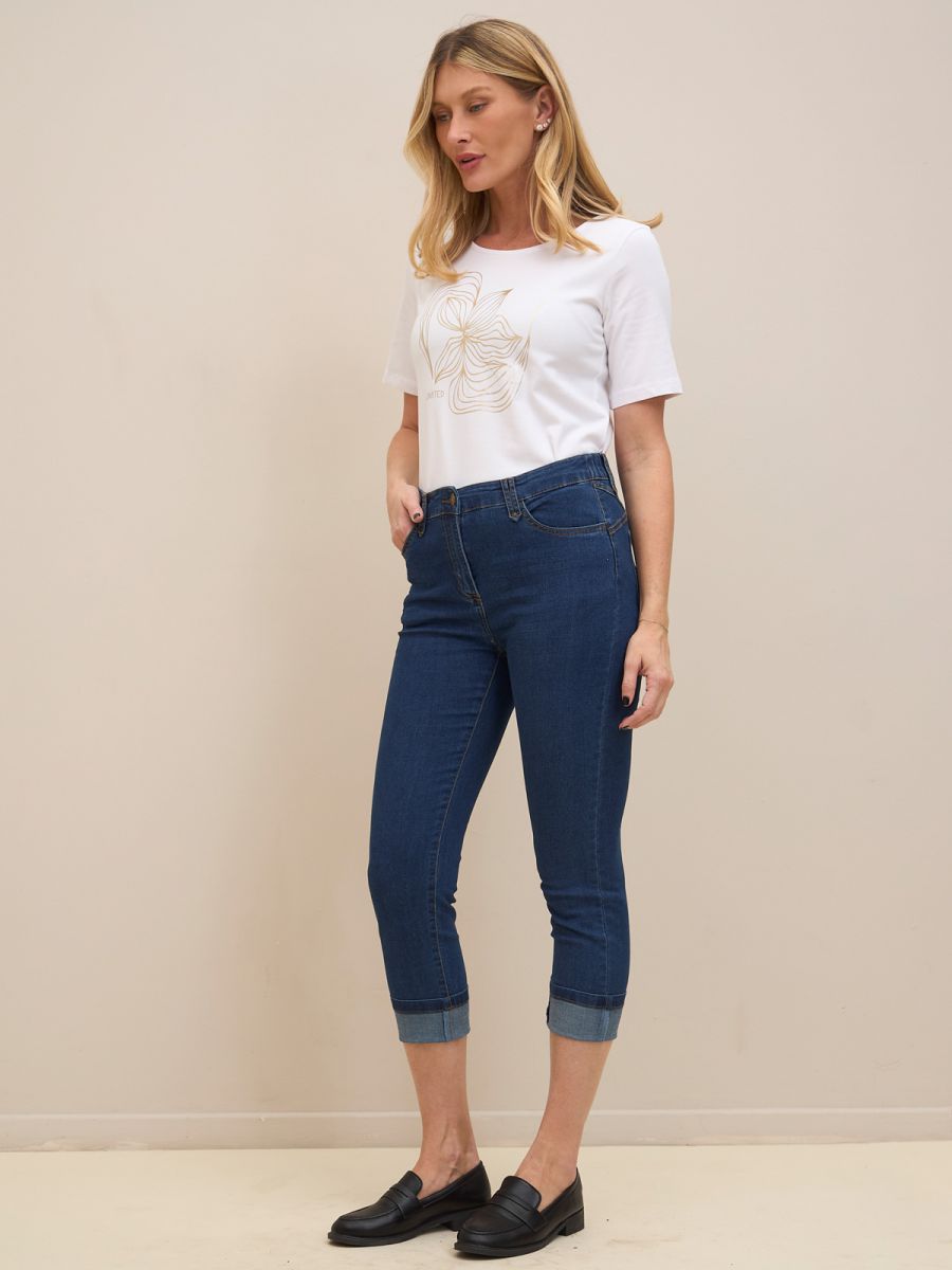 מכנס ג’ינס7/8פרומו קיפול