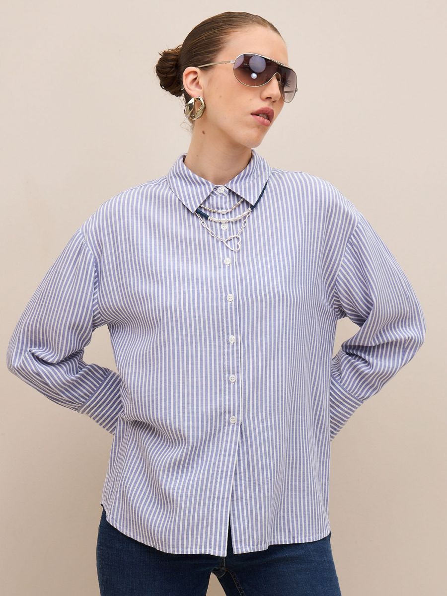 חולצת פסים מכופתרת LBC