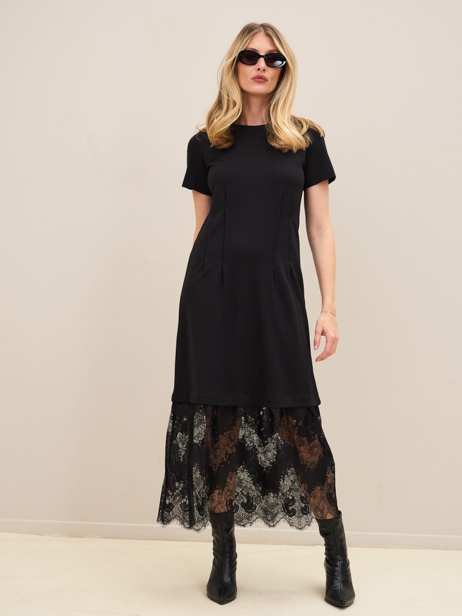 שמלה ערב שילוב תחרה