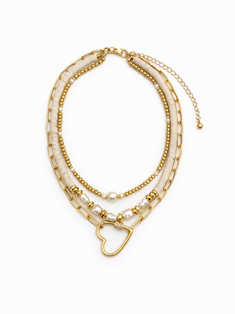 שרשרת שורות תליון לב