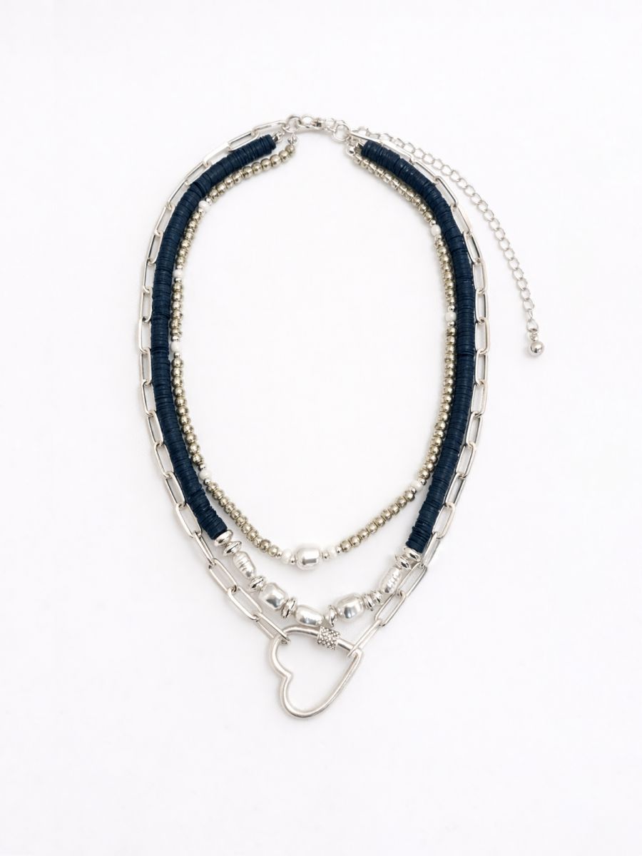 שרשרת שורות תליון לב