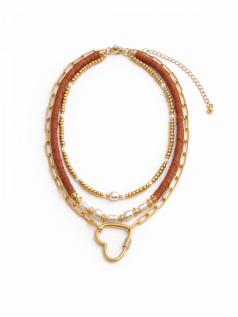 שרשרת שורות תליון לב