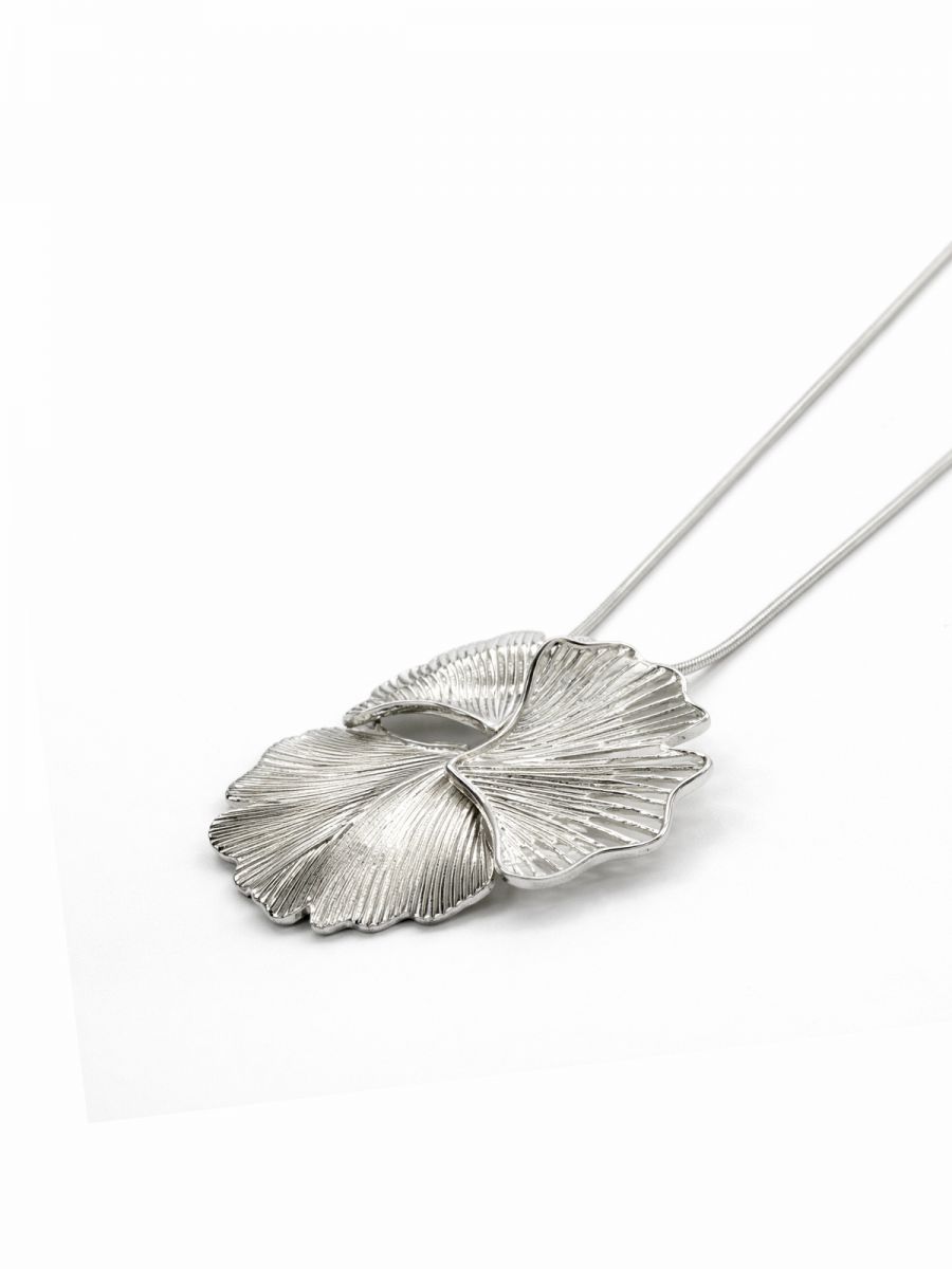 שרשרת מתכת תליון פרח