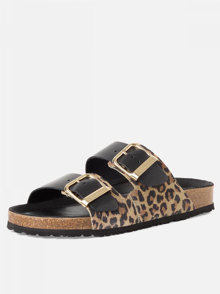 כפכפי קיץ מעור בעיצוב מוקפד. תמריס TAMARIS.