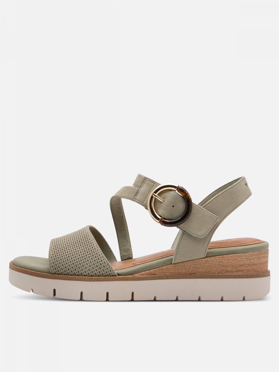 סנדלי נוחות בעיצוב מוקפד במיוחד, סגירת סקוצ’. תמריס TAMARIS.