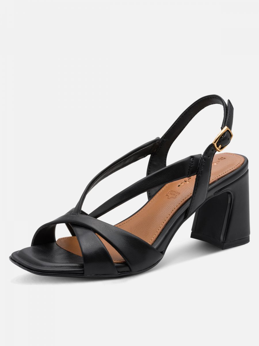 סנדל עקב אלגנטי בגזרת מעצבים, מדרס נוחות. תמריס TAMARIS.