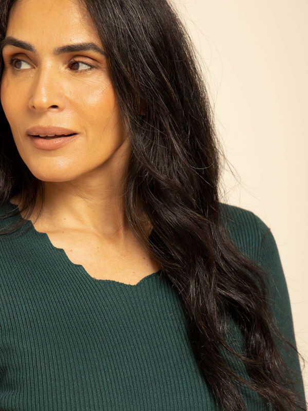 סריג בייסיק  מחשוף זיג זג