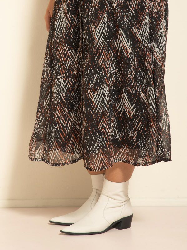 שמלת שיפון מודפסתCO