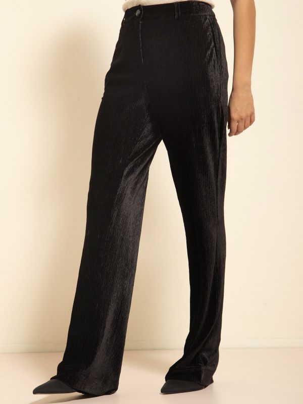 מכנסי  קטיפה פליסה