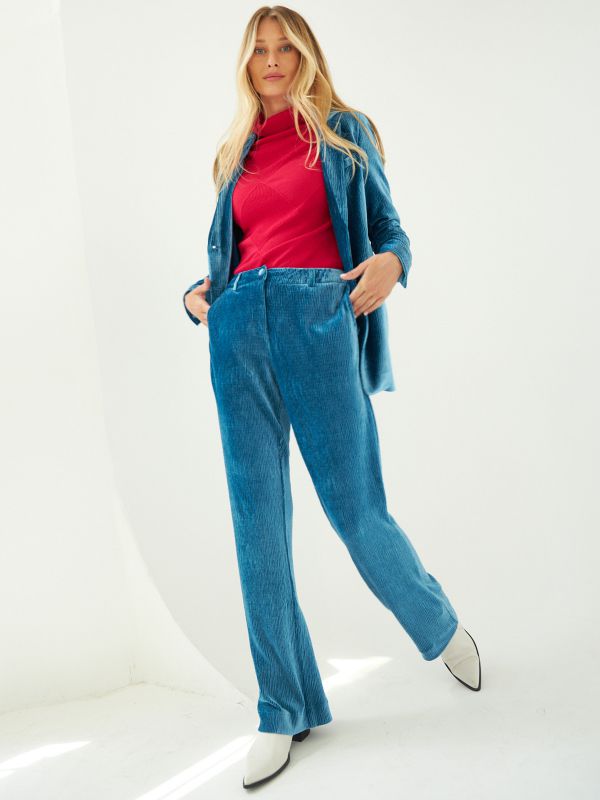 מכנסי  קטיפה פליסה