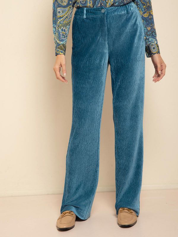 מכנסי  קטיפה פליסה