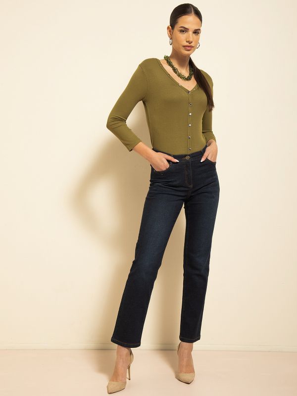 מכנס ג’ינס עם גומי פרומוL