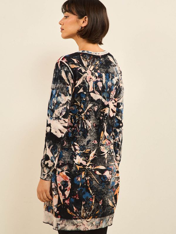 קרדיגן- ארוך מודפס