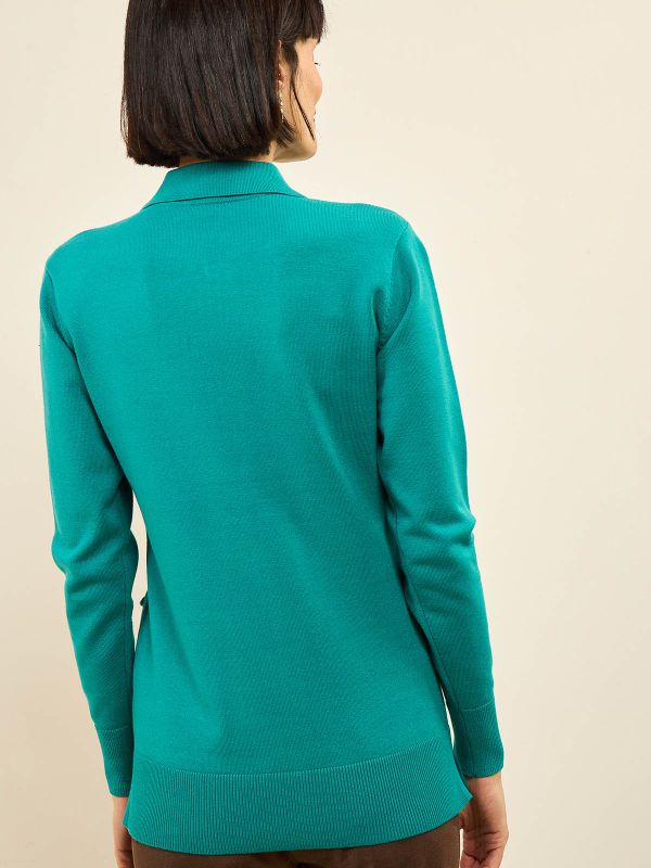 קרדיגן עם רוכסן וכיסים