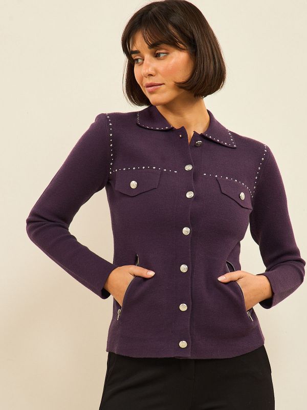 קרדיגן עם ניטים