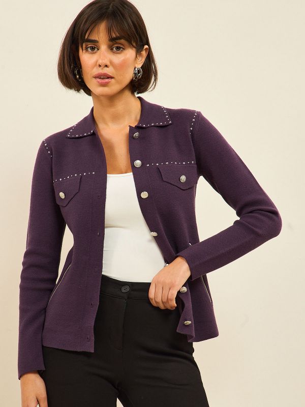 קרדיגן עם ניטים