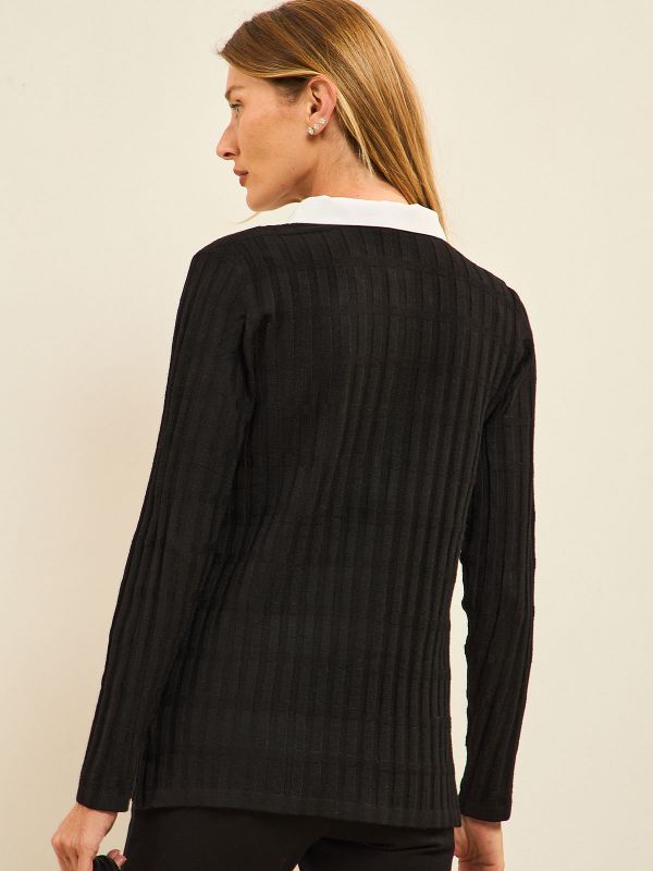 סריג חולצה צוארון