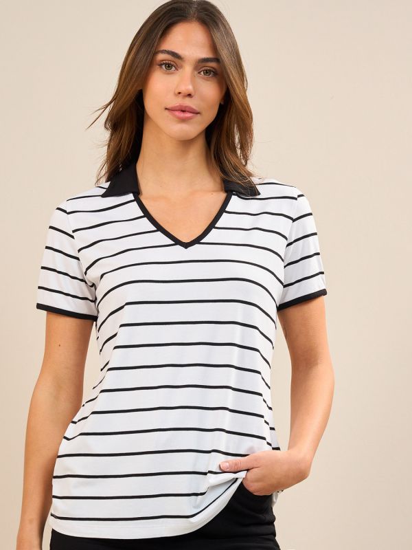 חולצת טי בייסיק  צוארון