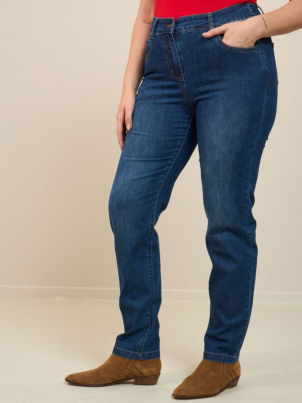 מכנסי ג’ינס שילוב ג’קארד