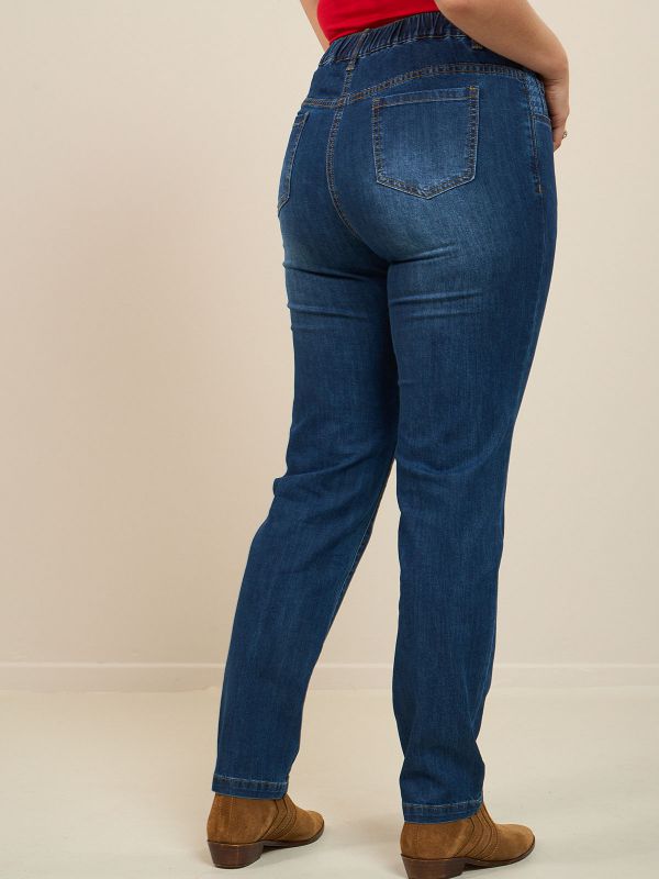 מכנסי ג’ינס שילוב ג’קארד