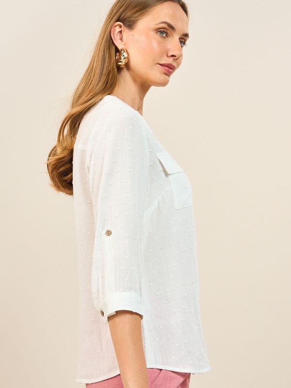 חולצת ויסקוזה נקודות