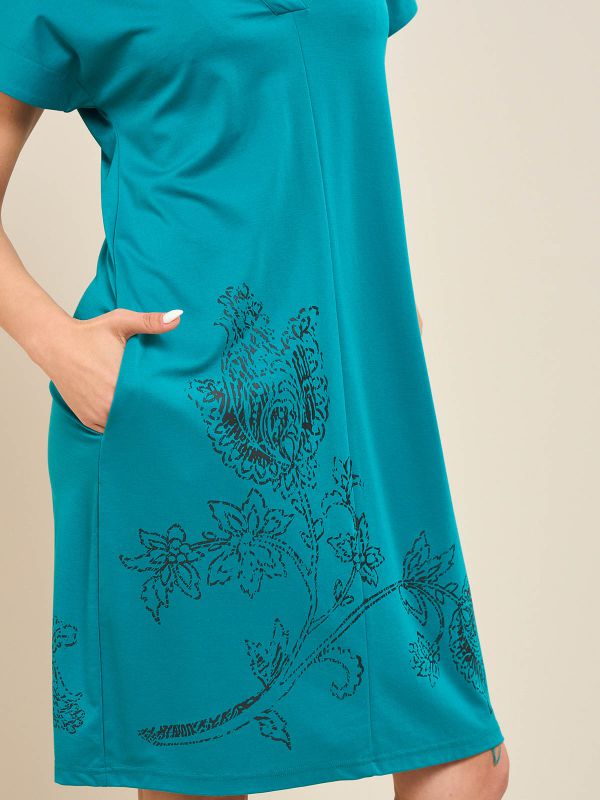 שמלת ג’רסי מונוכרום