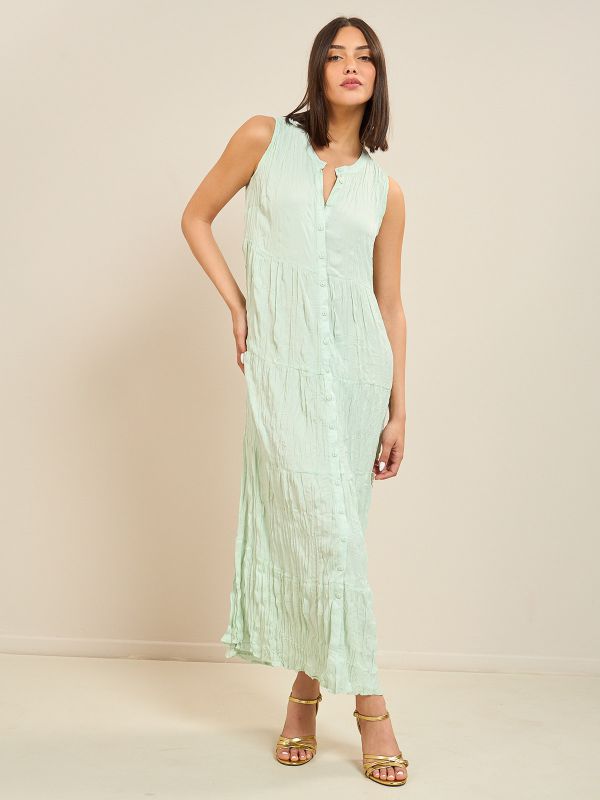 שמלת מקסי סאטן