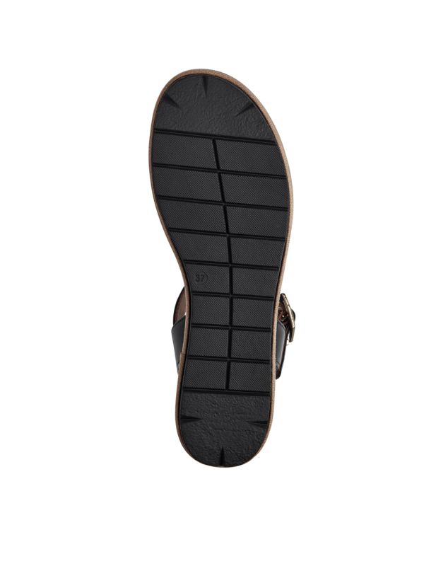 סנדלי נוחות עור שחור תמריס Tamaris