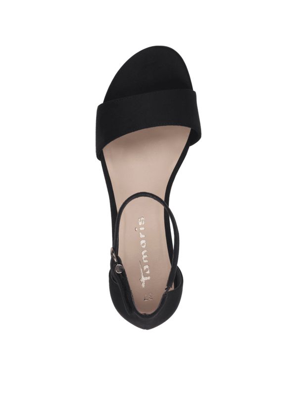סנדלי עקב שחור מט תמריס Tamaris