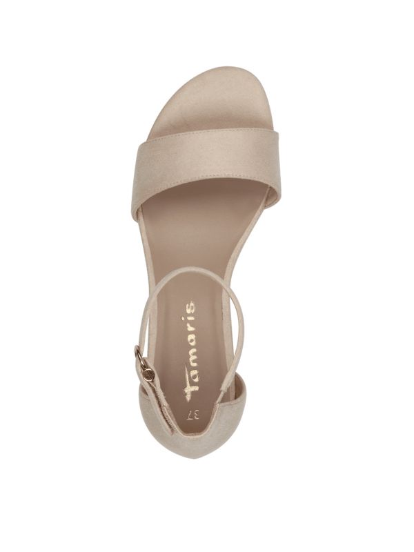 סנדלי עקב אבן בהיר תמריס Tamaris