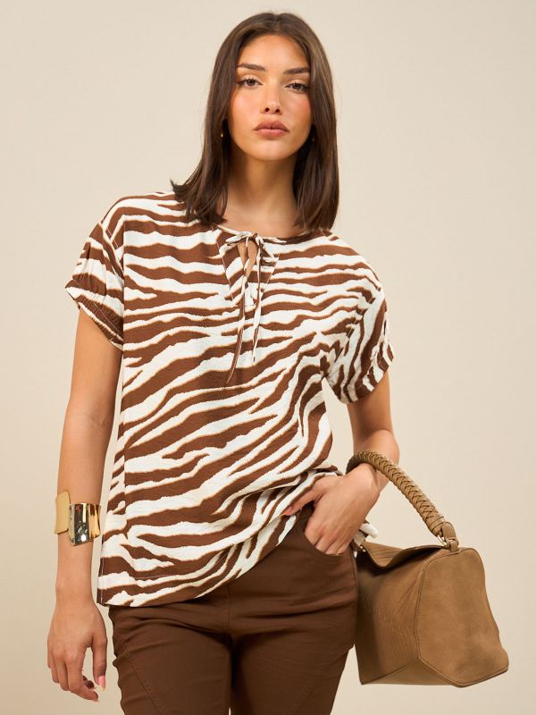 חולצה מודפסת קימונו