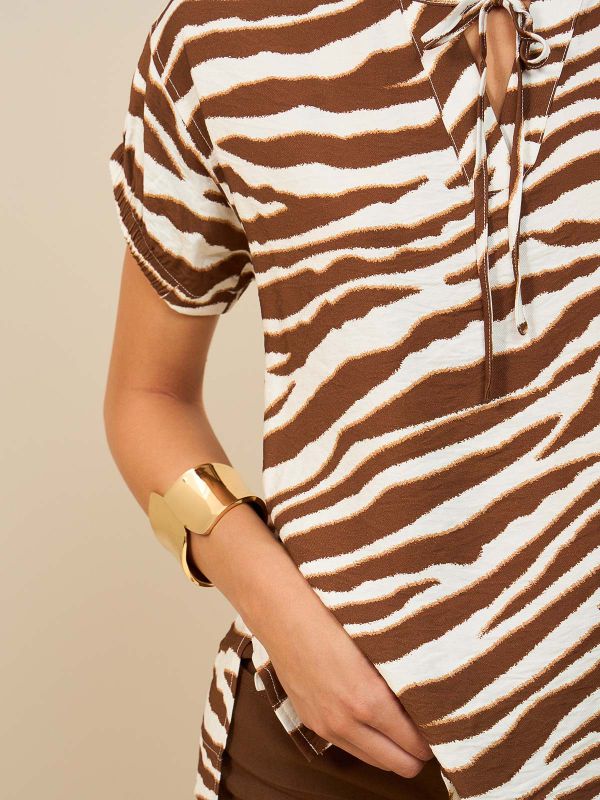 חולצה מודפסת קימונו