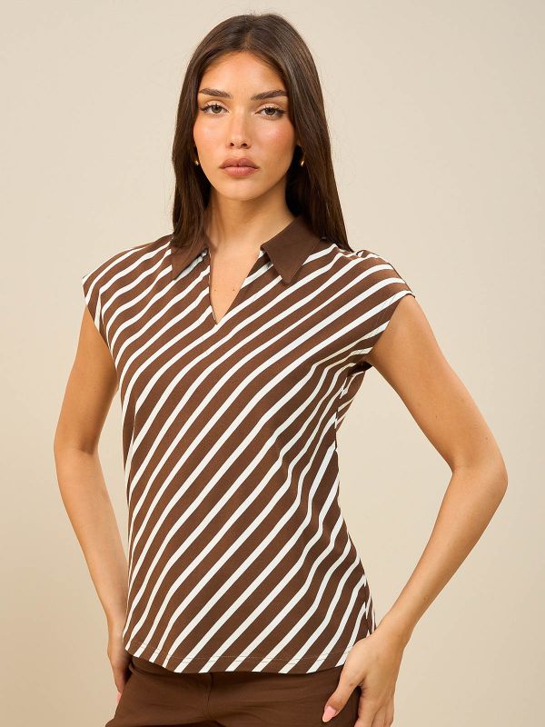 חולצת קימונו פסים אלכסון