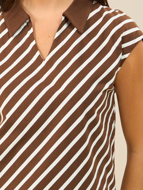 חולצת קימונו פסים אלכסון