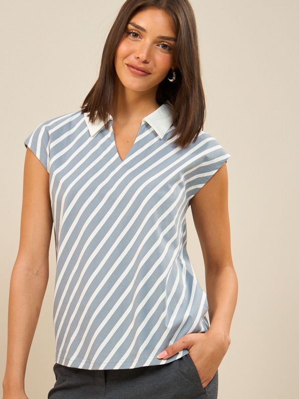 חולצת קימונו פסים אלכסון