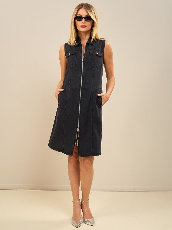 שמלה עם רוכסן וכיסים