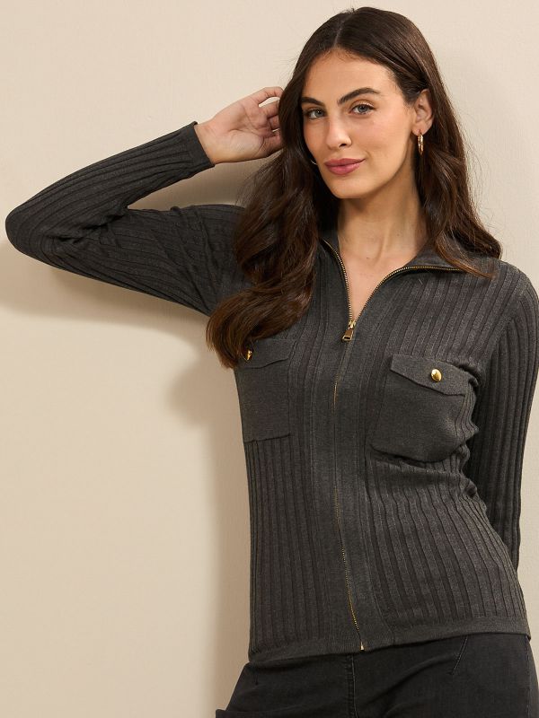 קרדיגן פרומו עם רוכסן