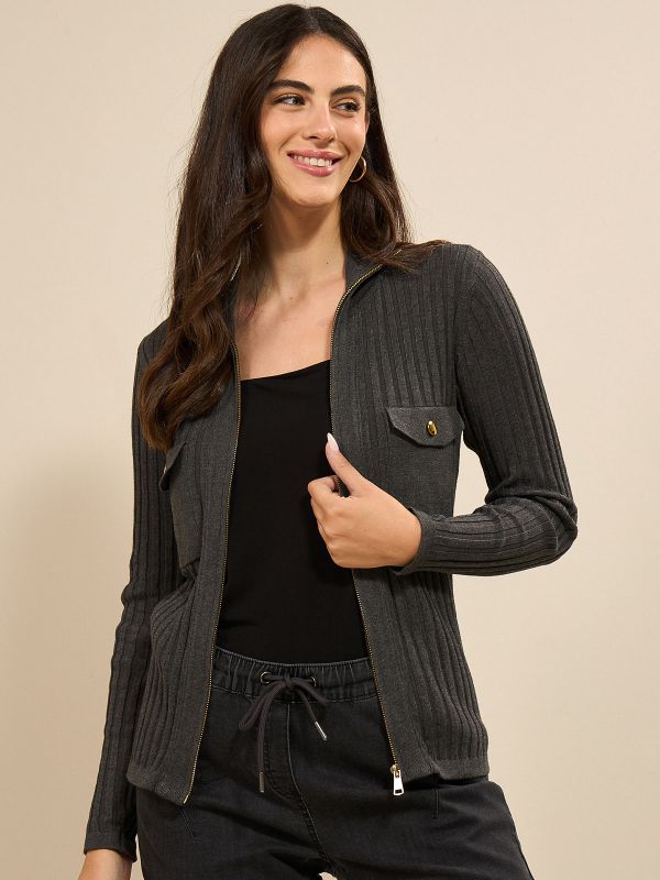 קרדיגן פרומו עם רוכסן