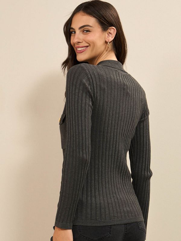 קרדיגן פרומו עם רוכסן