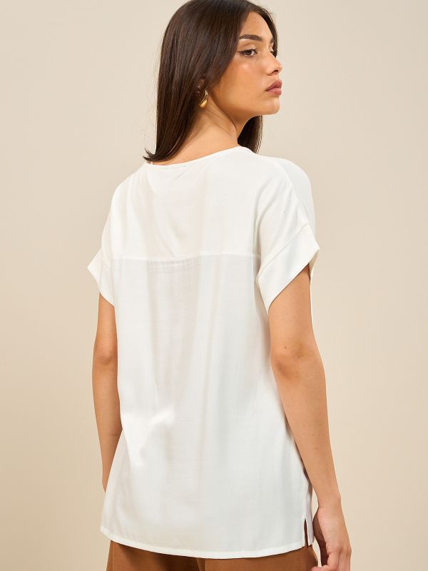 טי שרט-שילוב בדים