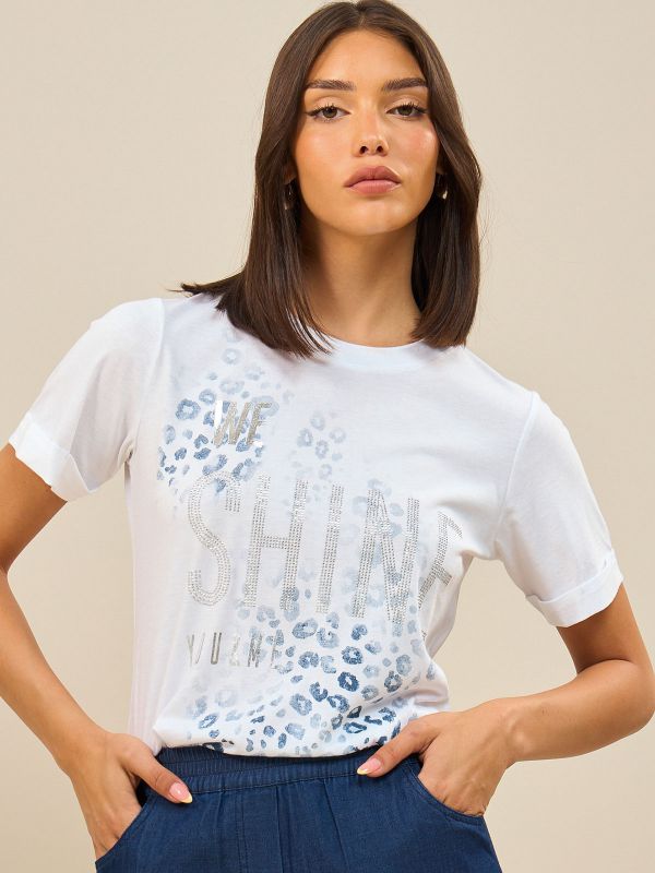 TS מודפסת שרוול קצר