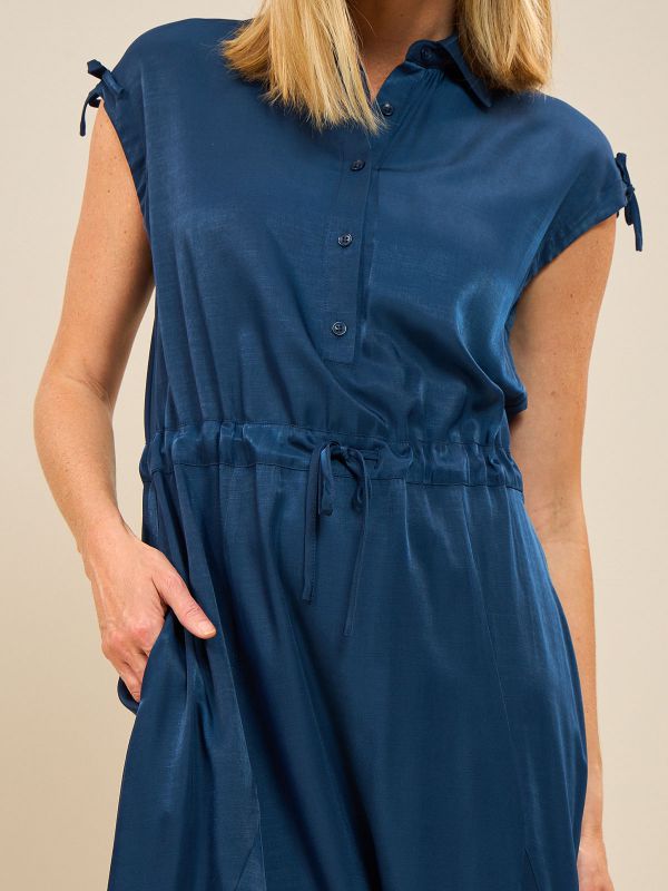 שמלת ויסקוזה דפוס או חלק