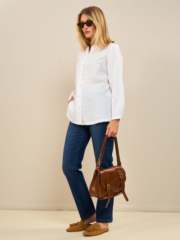 חולצת מכופתרת חלק וכיסם