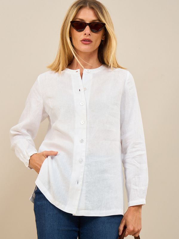 חולצת מכופתרת חלק וכיסם