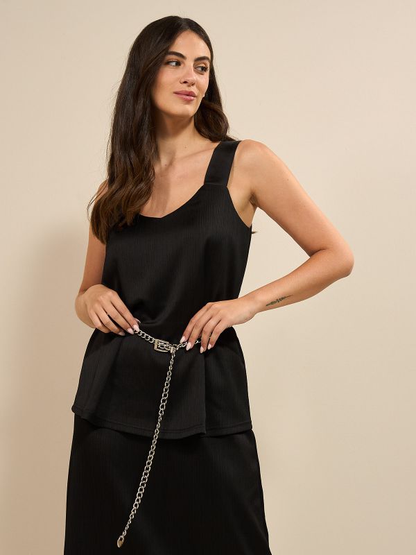 גופיה פליסה עם כתפיות