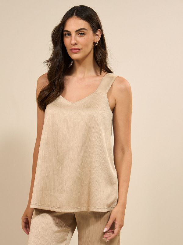 גופיה פליסה עם כתפיות